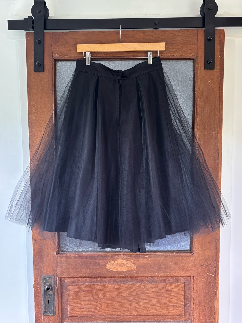 Black Tulle ballerina Midi Skirt - Women's Elegant Full Skirt